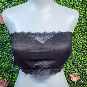 SPANX Undietectable Bra, Black Lace Bandeau, Size XL